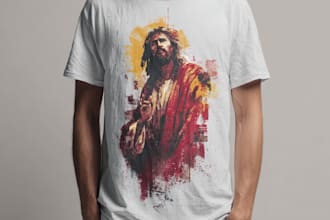 draw a christian t shirt design bible verses