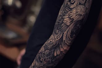 design a modern and minimalist tattoo design