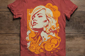 design premium retro vintage typography t shirts