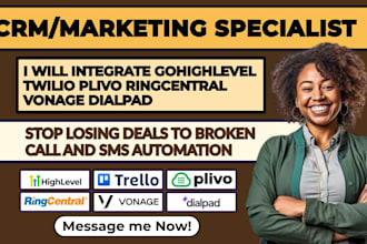 integrate gohighlevel twilio plivo ringcentral vonage dialpad