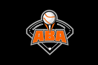 create thrilling sports logo for a baseball school
