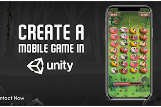 develop interactive 2d 3d unity game, design perfect game ui, reskin, bug fix