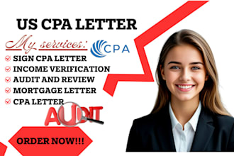 write cpa letter, valuation letter, mortgage letter, self employment for loan