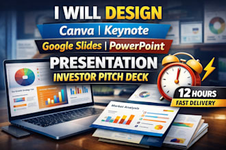 design canva google slides powerpoint presentation investor pitchdeck in 10 hour