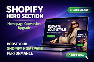 design or redesign your shopify homepage hero section for higher conversions