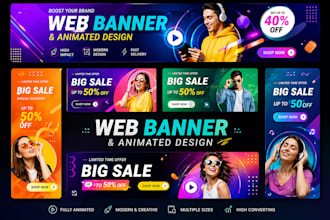design and animate high converting web banners and micro interactions