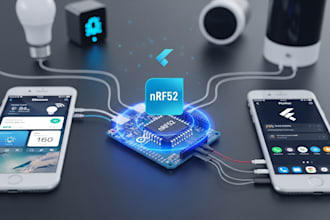 develop iot smart device IOS android apps for arduino nrf52 ble firmware flutter