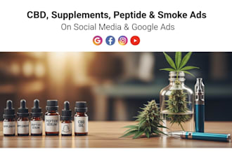 run cbd ads peptide marketing meta google SEO, kratom, smoke ads approval
