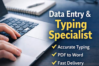 provide fast typing with error free and on time delivery
