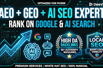 aeo, geo, ai seo, local se0 backlinks building  gmb ranking google and ai search