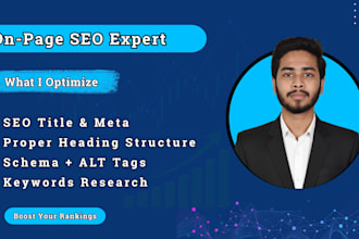 do complete on page SEO with schema markup and keyword research