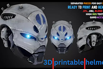 build cosplay 3d helmet armor 3d anime oni mask, halloween mask model for print