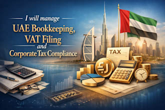 handle uae bookkeeping, vat filing and corporate tax compliance
