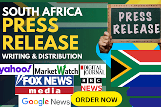 write and distribute press release to south africa top news sites