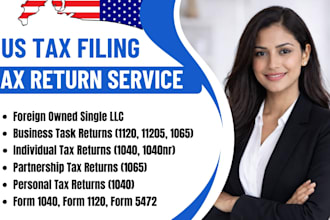 prepare and efile US tax returns, llc tax for business US tax filing 1040 1120