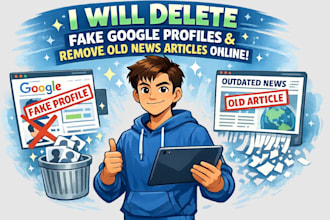 delete fake google business profiles, remove outdated news articles online