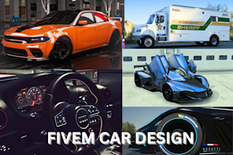 3d car model design fivem gta v mod game ready  rigged vehicle animation asset