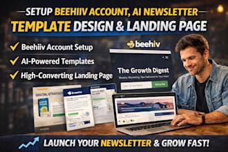 beehiiv account setup beehiiv ai newsletter template design beehive landing page