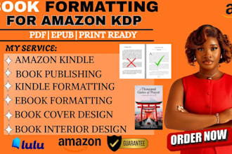 do kindle formatting ,ebook formatting,ebook and coverdesign for book publishing