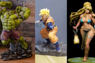 3d print and paint anime figure warhammer 40k toys resin 3d model for tabletop
