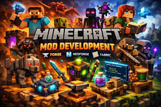 develop professional minecraft mods for forge, fabric or neoforge