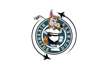 design excellent the riverside donkeys logo