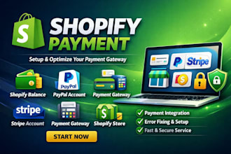 integrate shopify payment , stripe, and paypal