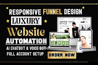 design ghl funnel, ghl website, ghl automation setup, landing page, ghl expert