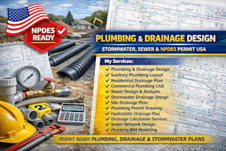 plumbing drainage design stormwater sewer npdes permit USA