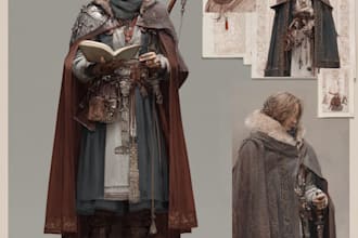 make stunning dnd character concept art and design