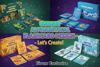 design kids educational matching alphabet card game flashcards board game box