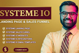 build converting systeme io sales funnel, systeme landing page website