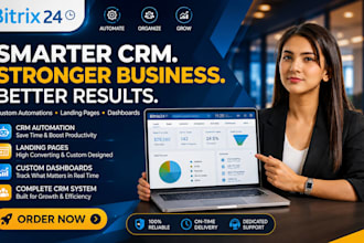 build bitrix24 CRM automation bitrix24 landing page custom dashboards crm system