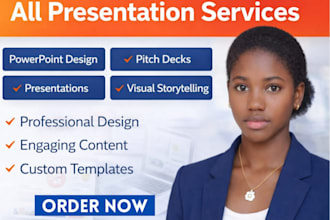 do powerpoint presentation design, pitch deck and google slides