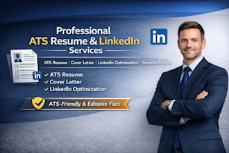 write an ats optimized resume, cover letter and linkedin