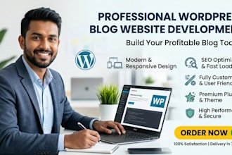 design and develop a professional wordpress blog website