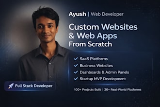 design and develop custom websites, web apps, and saas from scratch