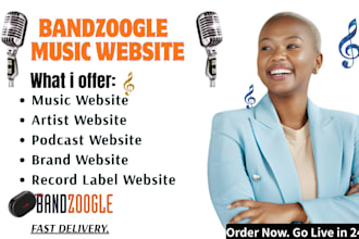 design bandzoogle website, merch store, bandzoogle store, epk and music page