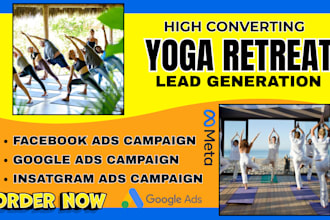 yoga retreat promotion wellness retreat marketing retreat facebook ads google ad