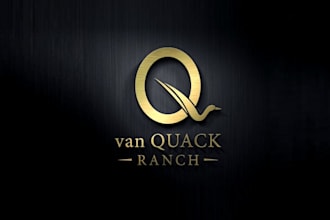 design beautiful van quack ranches logo