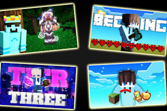 design eye catching minecraft youtube thumbnails