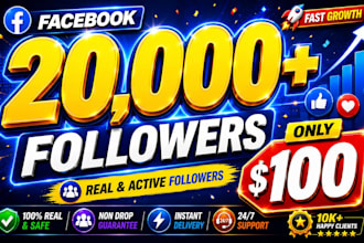 grow your facebook 20k followers, organically