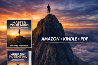 design a professional ebook cover for amazon kindle or pdf