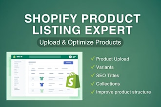 upload and optimize shopify products listings