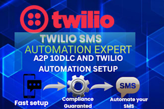 setup twilio automation and a2p 10dlc SMS compliance
