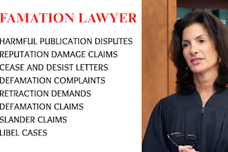 handle defamation, reputation, slander cases and harmful publication disputes
