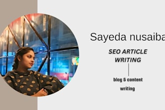 write SEO articles and blog posts