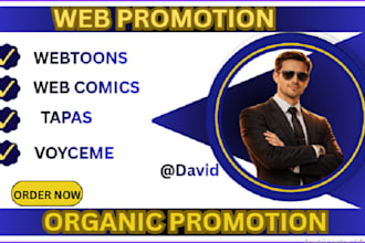 promote your webtoon, webcomic, or manga on tapas, voyceme