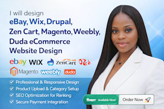 design ebay wix drupal zen cart magento weebly duda ecommerce website design