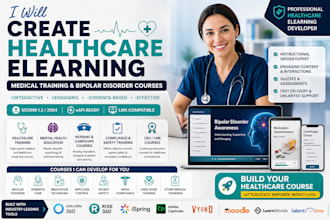 dev healthcare elearning training, bipolar disorder, medical course creation